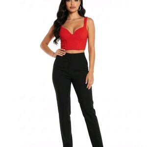 Zara Red Crop Top